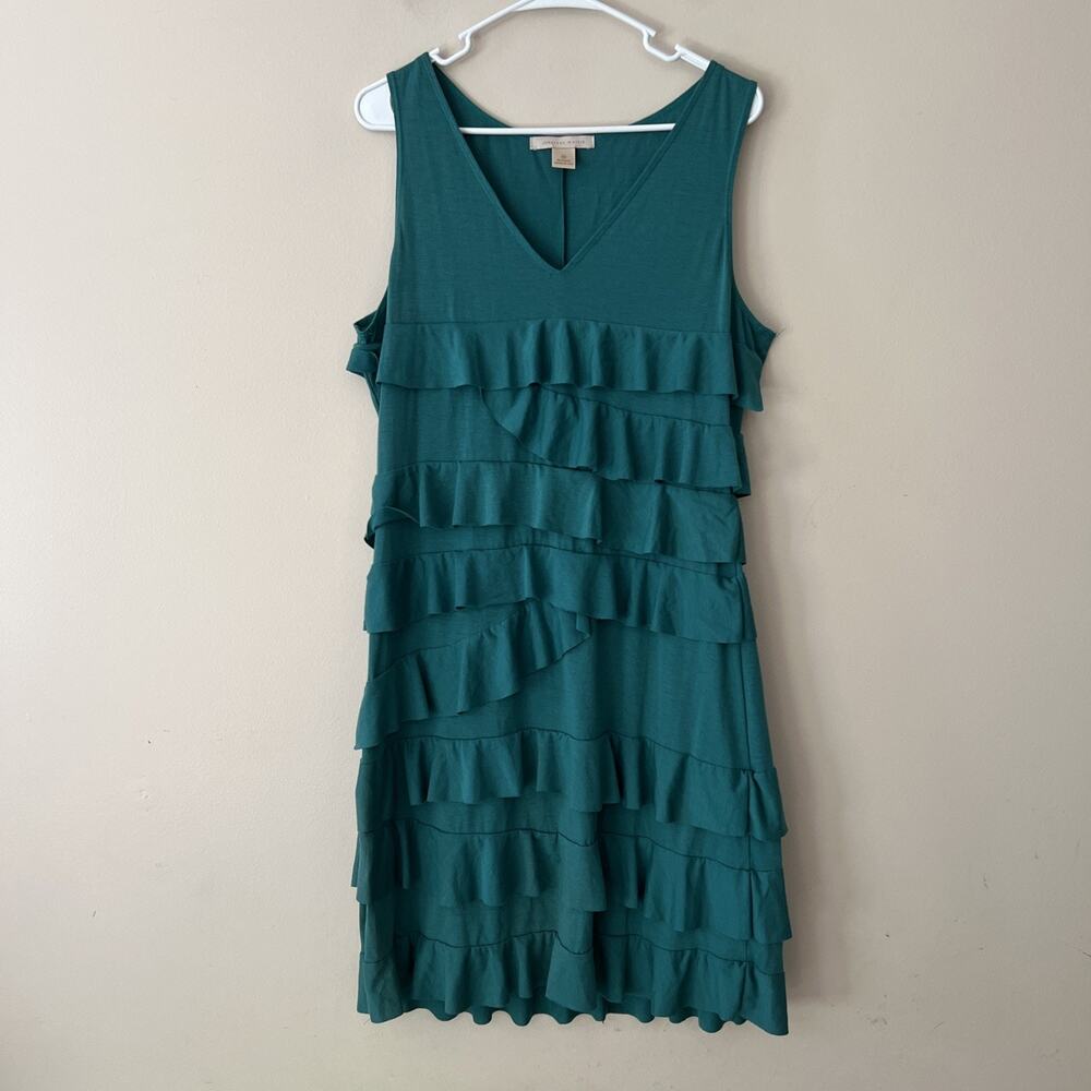 Jonathan Martin Teal Blue Dress Ruffle Tiered Women’s Size 16